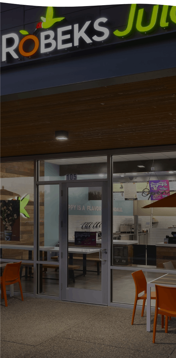 nighttime storefront